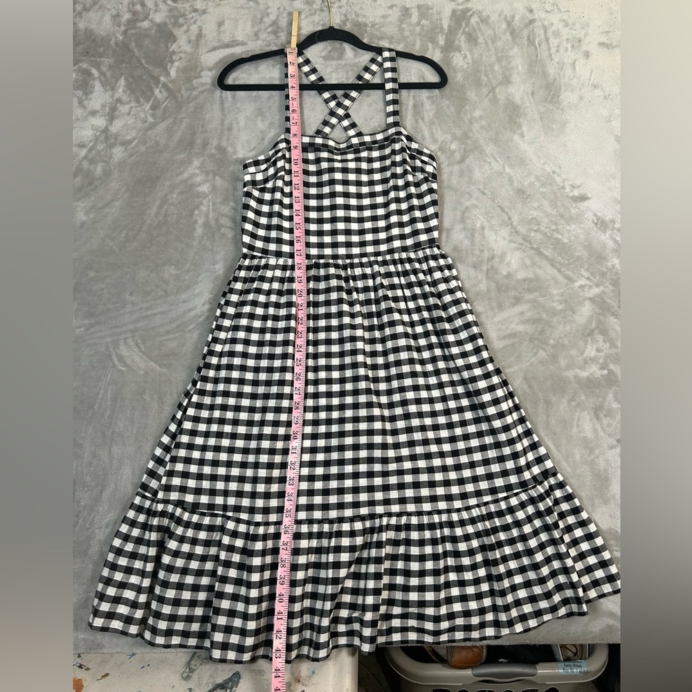 The loft gingham tiered midi dress - Picture 6 of 9